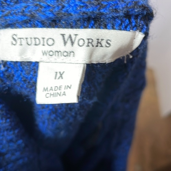 Studio Works ~ Cowl Neck Sweater Batwing with Frilly Hemline - Picture 8 of 8